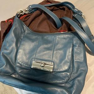 Coach blue shoulder bag